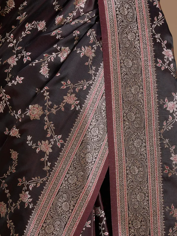 Maroon_Banarasi_Art_Silk_Saree