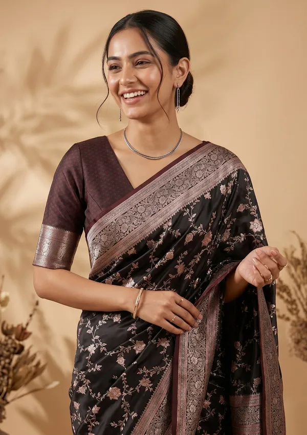 Maroon_Banarasi_Art_Silk_Saree