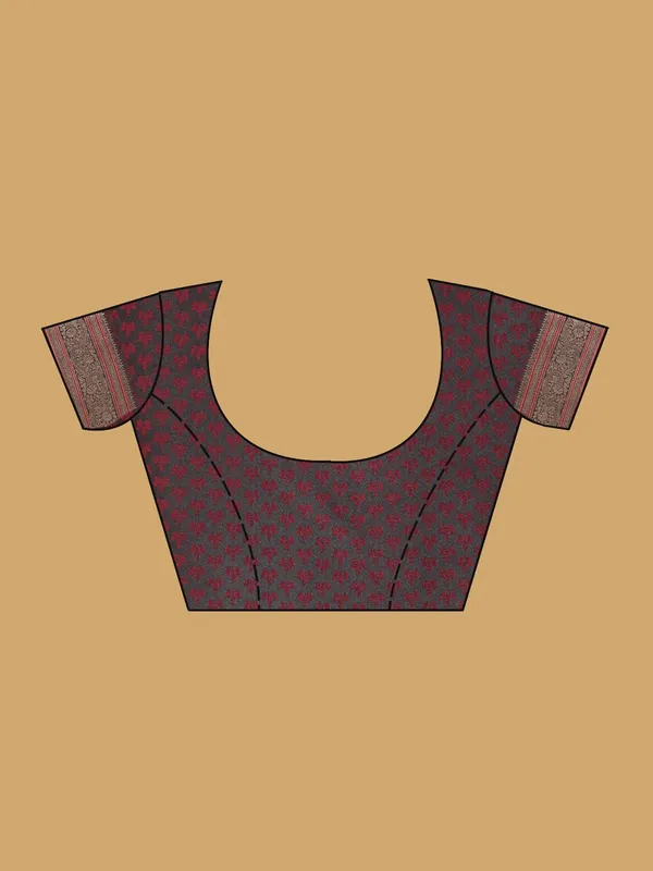 Maroon_Banarasi_Art_Silk_Saree