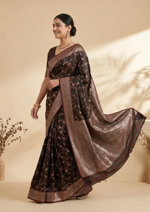 Maroon_Banarasi_Art_Silk_Saree