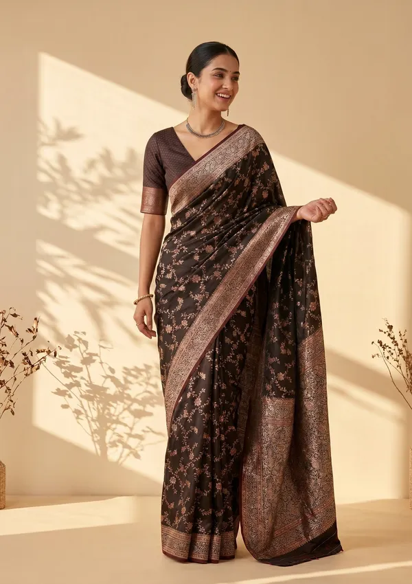 Maroon_Banarasi_Art_Silk_Saree