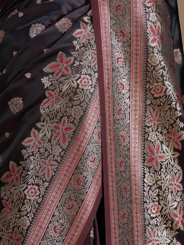 Maroon_Banarasi_Art_Silk_Saree