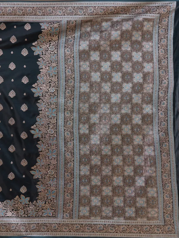 Peacock_Blue_Banarasi_Art_Silk_Saree