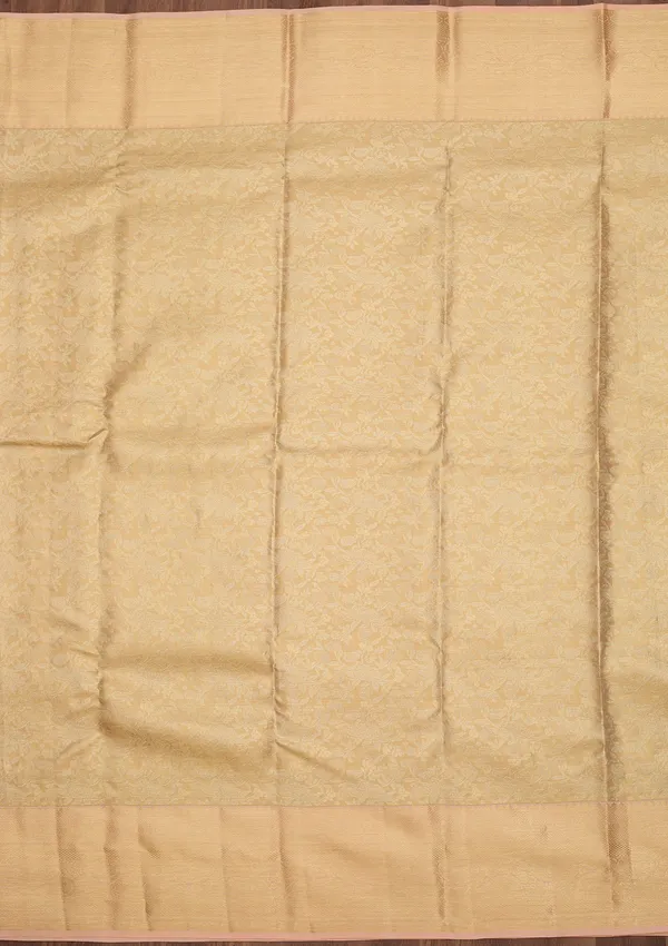 Beige_Dharmavaram_Pure_Silk_Saree