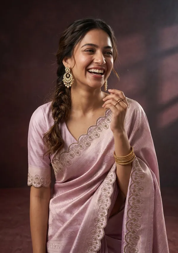 Lavender_Swarovski_Art_Silk_Saree