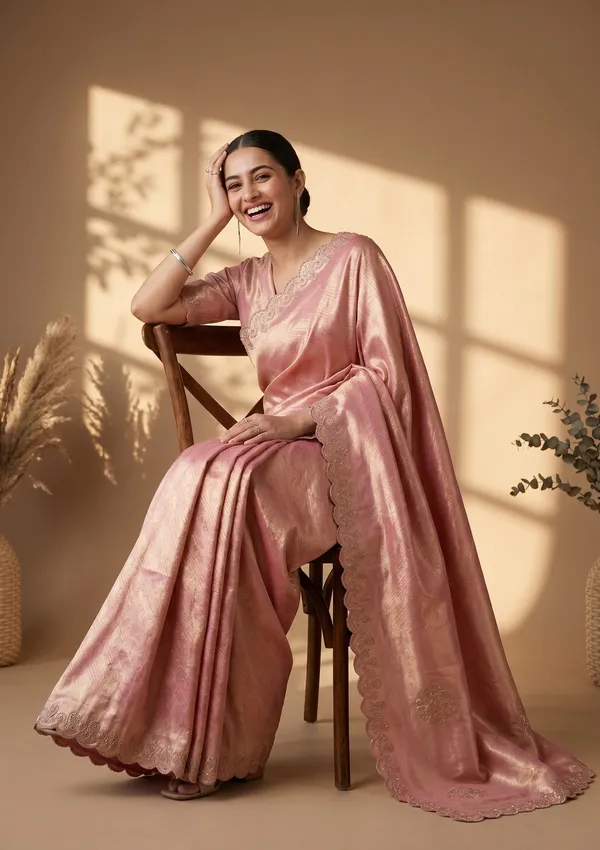 Pink_Swarovski_Art_Silk_Saree