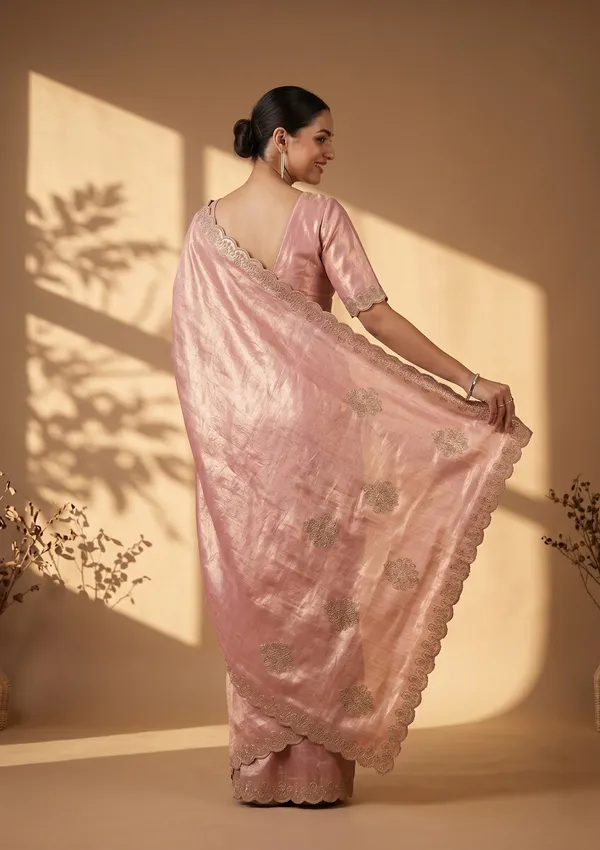 Pink_Swarovski_Art_Silk_Saree