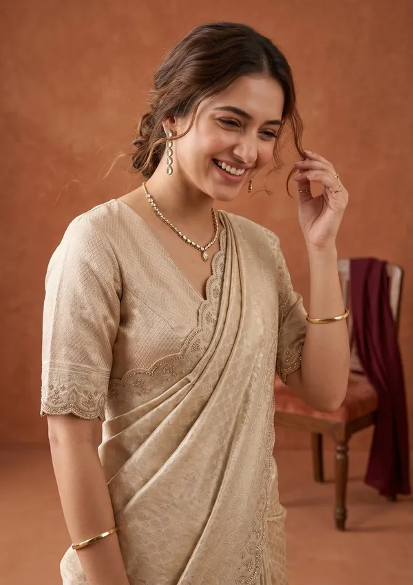 Gold_Swarovski_Art_Silk_Saree