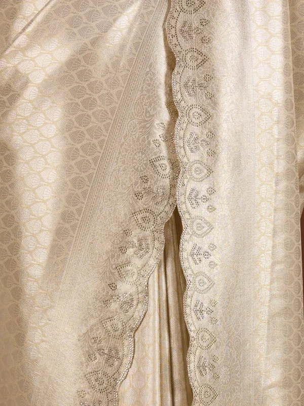Gold_Swarovski_Art_Silk_Saree