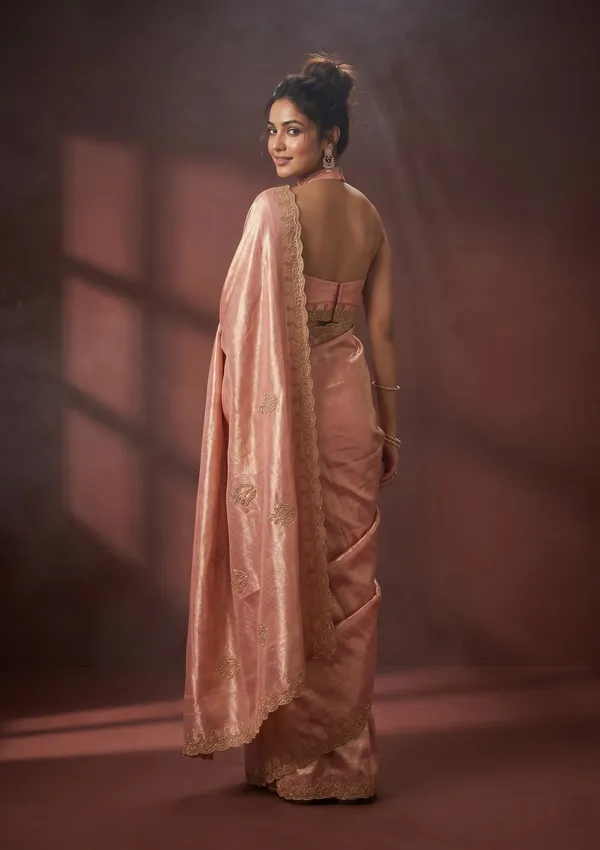 Onion_Pink_Swarovski_Art_Silk_Saree