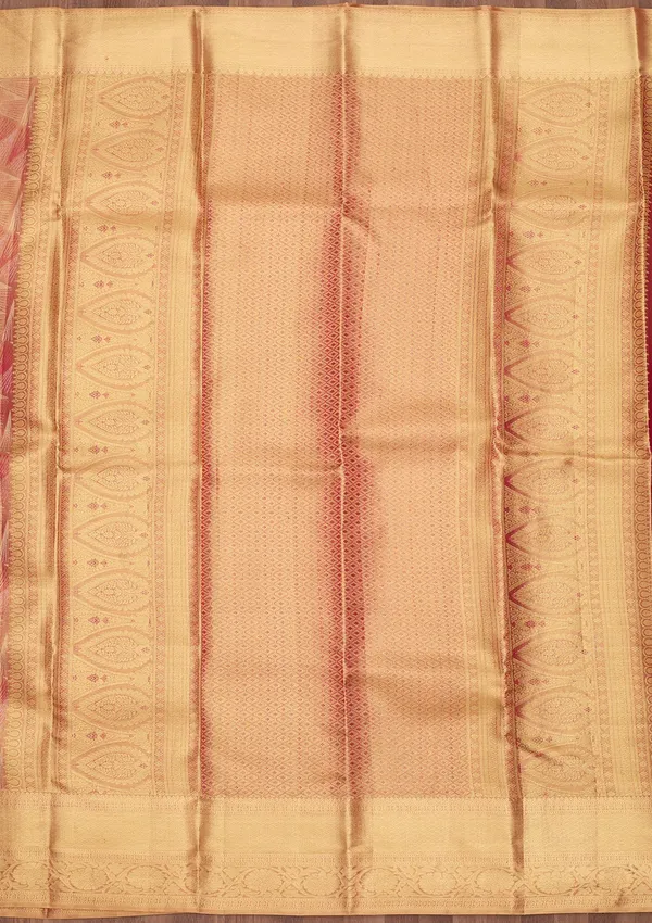 Peach_Dharmavaram_Tissue_Silk_Saree
