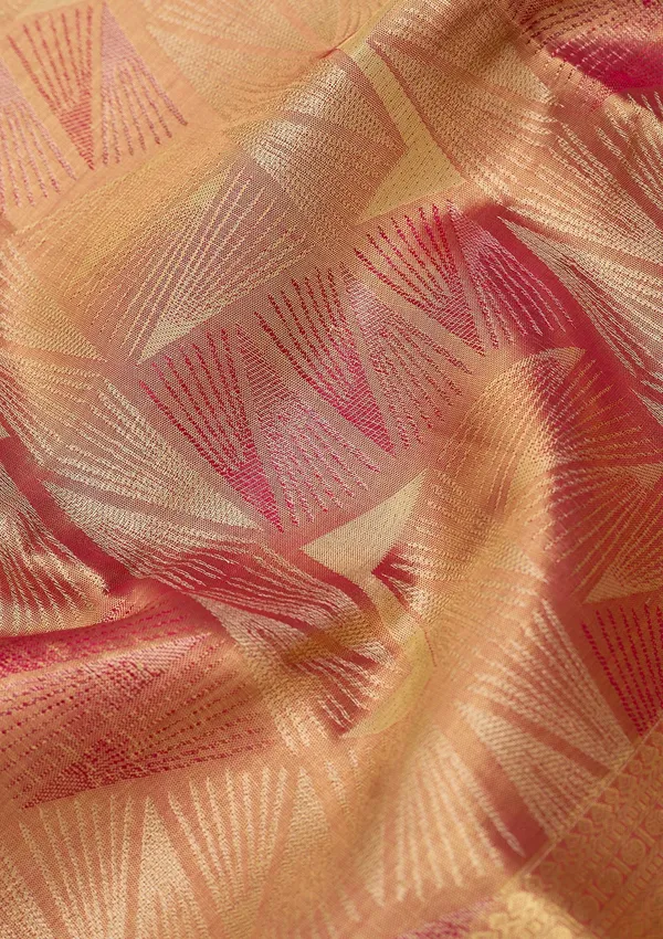 Peach_Dharmavaram_Tissue_Silk_Saree