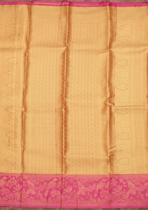Peach_Dharmavaram_Tissue_Silk_Saree