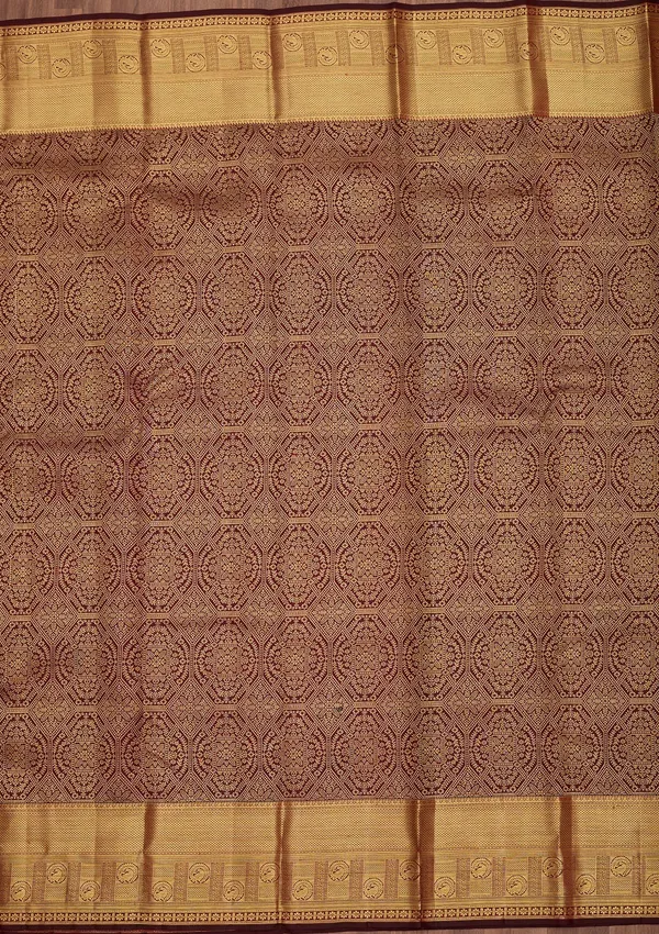 Maroon_Dharmavaram_Pure_Silk_Saree