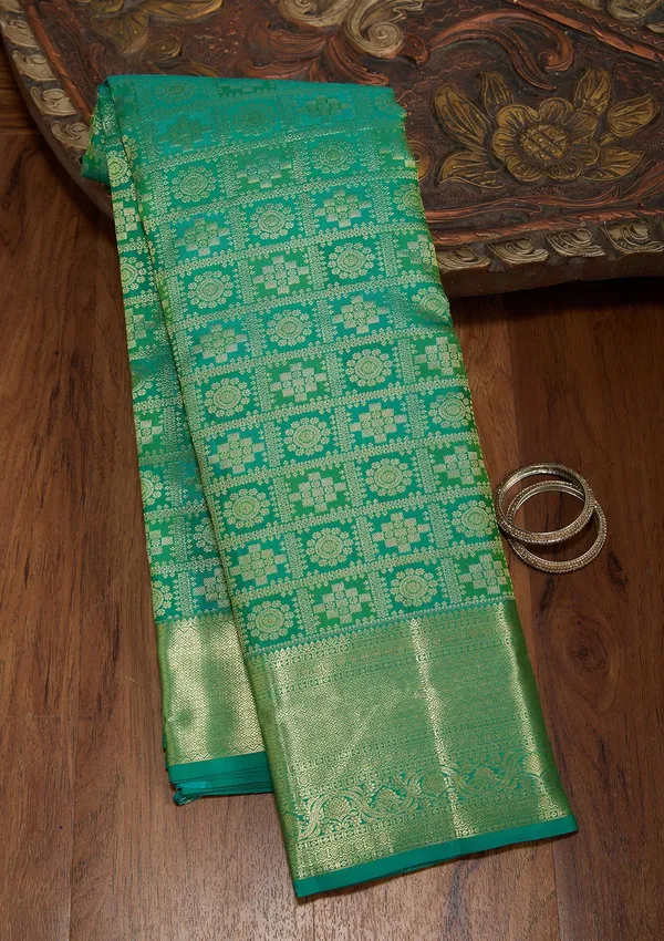 Green_Dharmavaram_Pure_Silk_Saree
