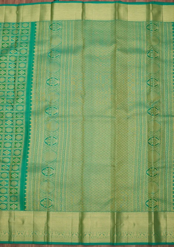 Green_Dharmavaram_Pure_Silk_Saree