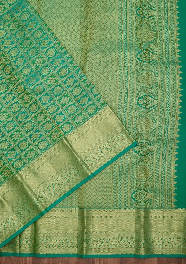 Green_Dharmavaram_Pure_Silk_Saree