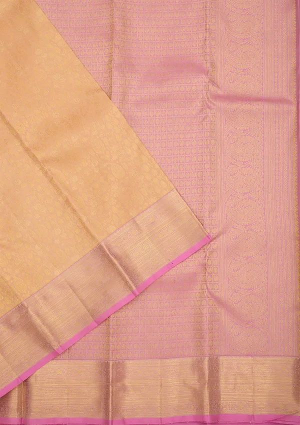 Peach_Dharmavaram_Art_Silk_Saree