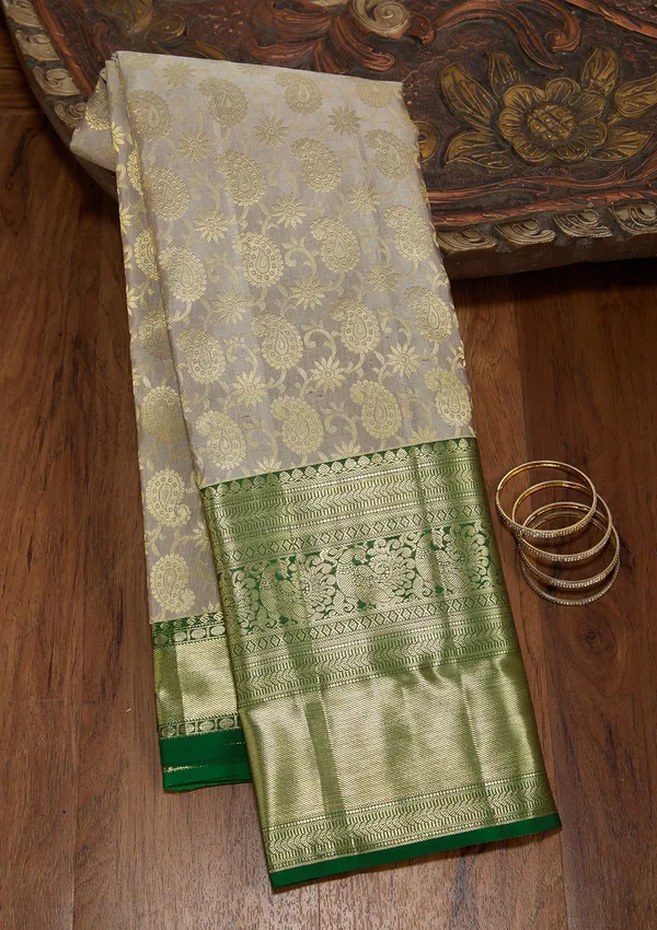 Grey_Dharmavaram_Art_Silk_Saree