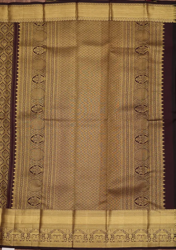Brown_Dharmavaram_Pure_Silk_Saree