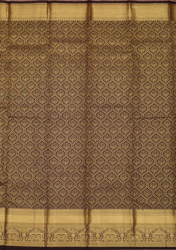 Brown_Dharmavaram_Pure_Silk_Saree