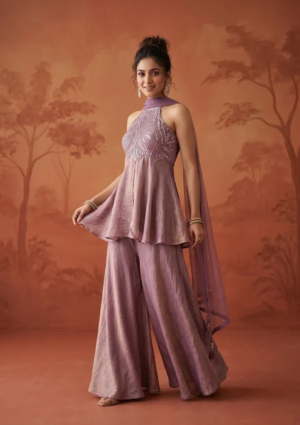Mauve_Cutdana_Tissue_Readymade_Salwar_Suit