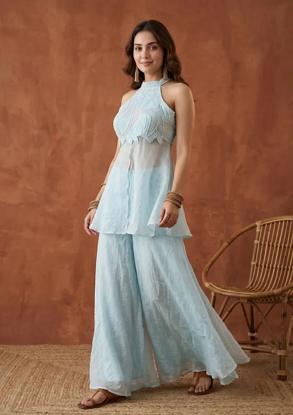 Sky_Blue_Cutdana_Tissue_Readymade_Salwar_Suit