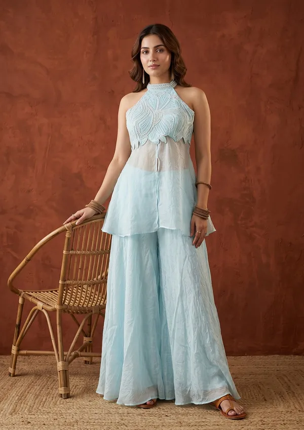 Sky_Blue_Cutdana_Tissue_Readymade_Salwar_Suit