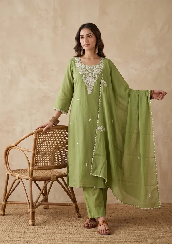 Pista_Green_Threadwork_Chanderi_Readymade_Salwar_Suit