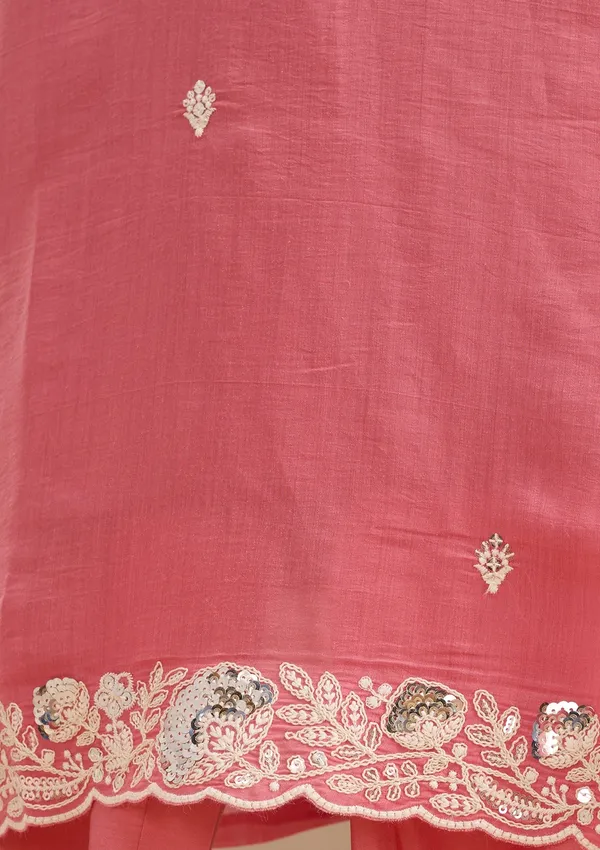 Gajari_Pink_Threadwork_Chanderi_Readymade_Salwar_Suit