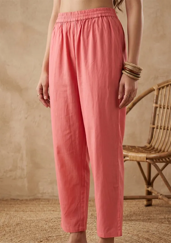 Gajari_Pink_Threadwork_Chanderi_Readymade_Salwar_Suit