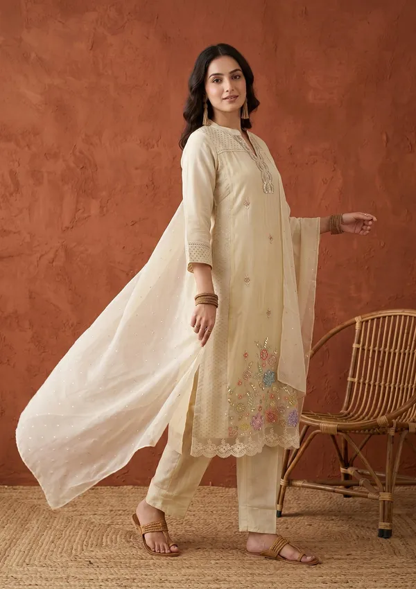 Cream_Cutdana_Tissue_Readymade_Salwar_Suit