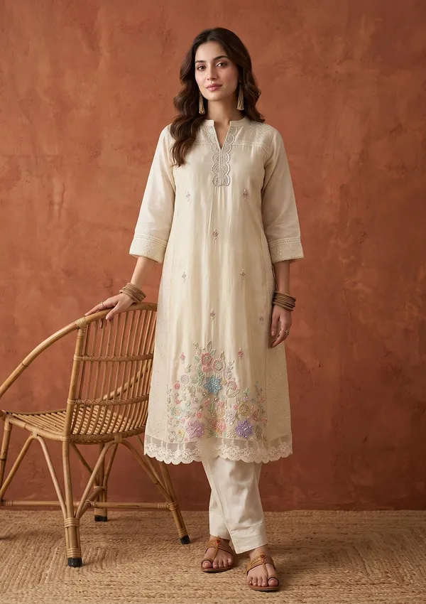Cream_Cutdana_Tissue_Readymade_Salwar_Suit