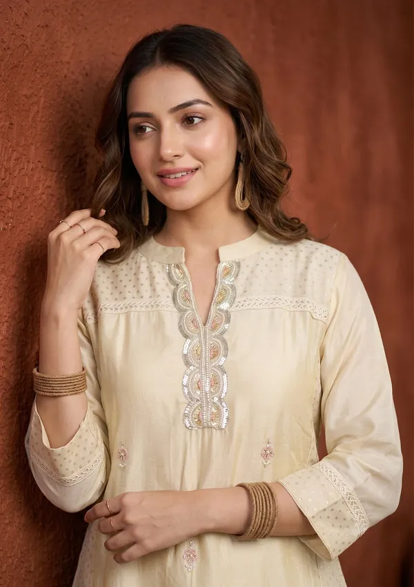 Cream_Cutdana_Tissue_Readymade_Salwar_Suit