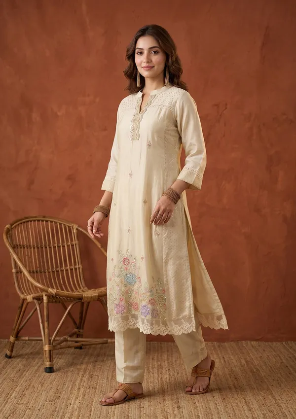 Cream_Cutdana_Tissue_Readymade_Salwar_Suit