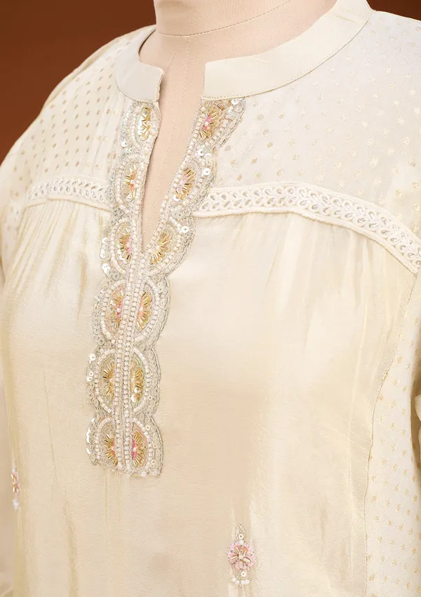 Cream_Cutdana_Tissue_Readymade_Salwar_Suit