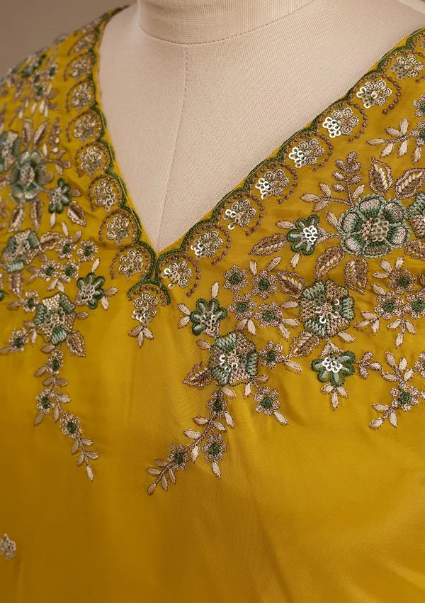 Mustard_Threadwork_Semi_Crepe_Readymade_Salwar_Suit