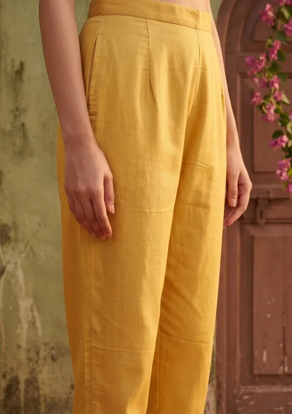 Mustard_Threadwork_Semi_Crepe_Readymade_Salwar_Suit