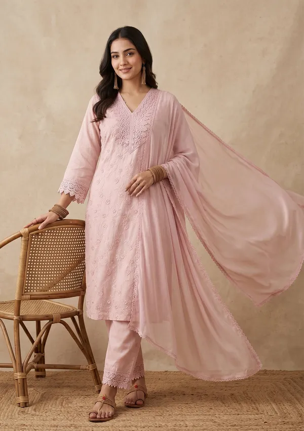 Baby_Pink_Threadwork_Cotton_Readymade_Salwar_Suit