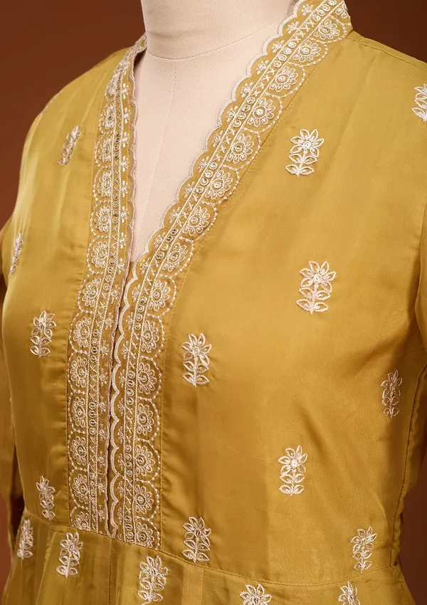 Mehandi_Green_Threadwork_Organza_Readymade_Salwar_Suit