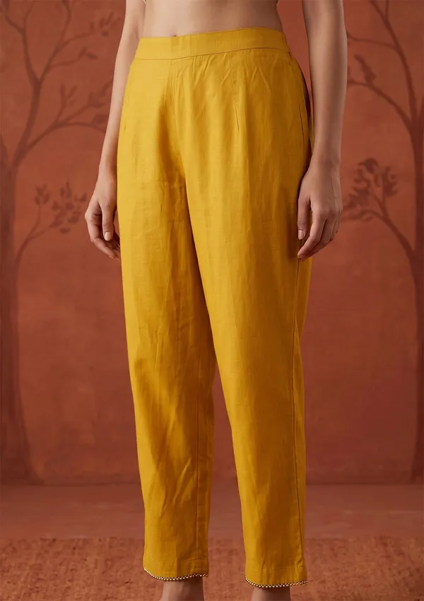 Mustard_Threadwork_Art_Silk_Readymade_Salwar_Suit