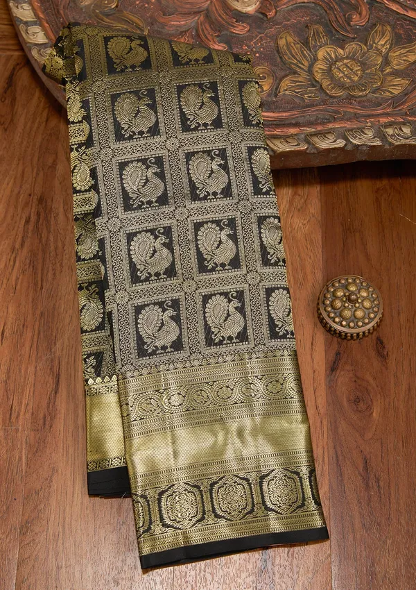 Black_Dharmavaram_Pure_Silk_Saree