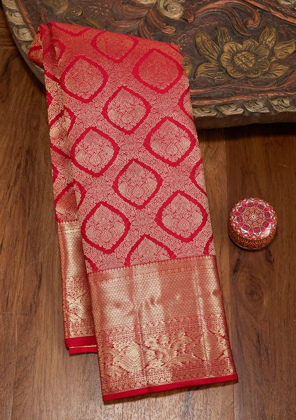 Red_Dharmavaram_Pure_Silk_Saree