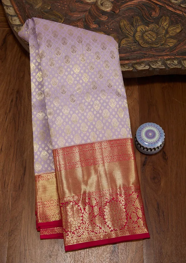 Lavender_Dharmavaram_Art_Silk_Saree