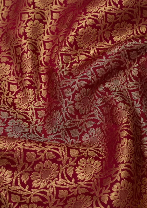 Maroon_Dharmavaram_Pure_Silk_Saree