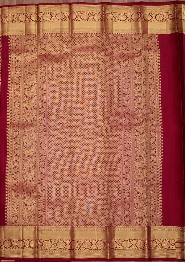 Maroon_Dharmavaram_Pure_Silk_Saree