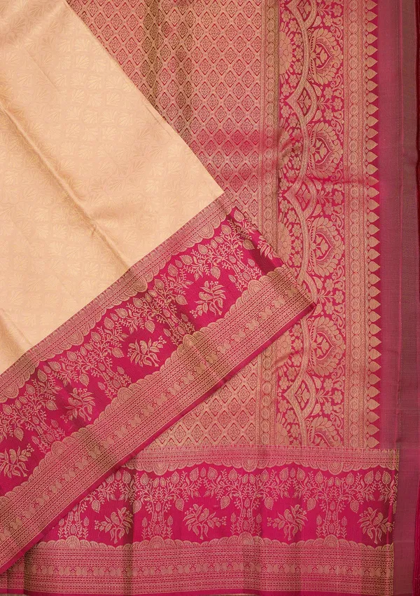 Cream_Dharmavaram_Art_Silk_Saree