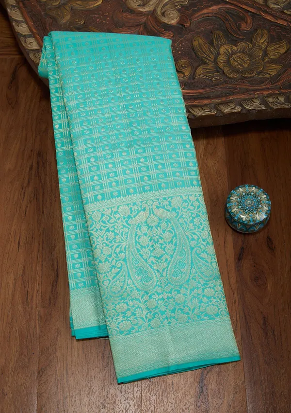 Sea_Green_Dharmavaram_Pure_Silk_Saree