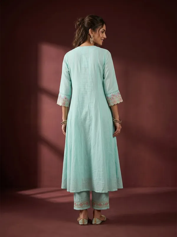 Sea_Green_Threadwork_Cotton_Readymade_Salwar_Suit