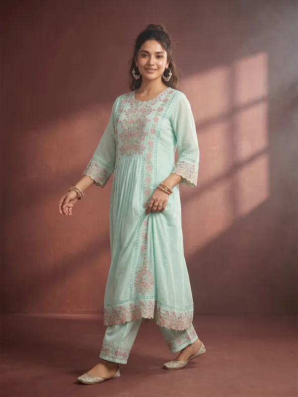 Sea_Green_Threadwork_Cotton_Readymade_Salwar_Suit